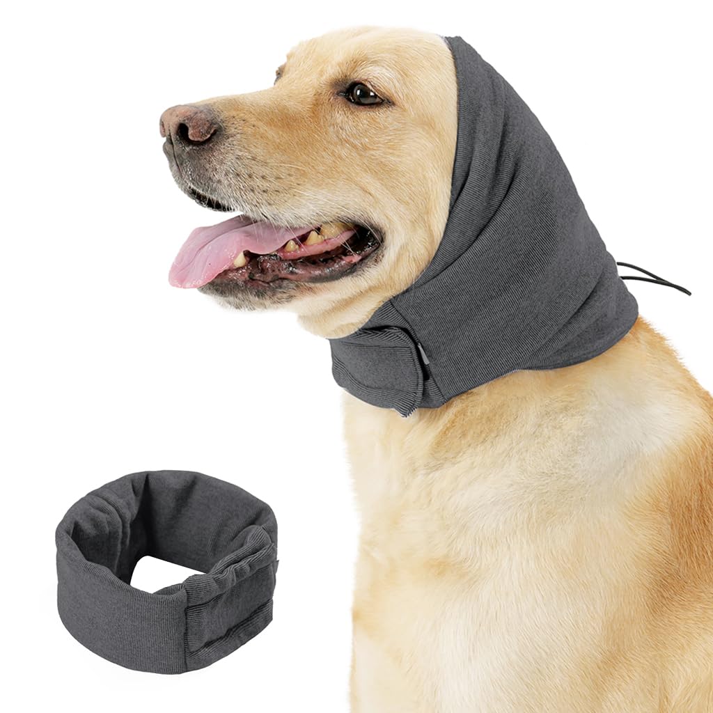 Qpets Warm Dog Headgear, Comforting Pets Hoodie Ear Protector Muff for Dog, Large Wrap Winter Ear Muff Stretchy Adjustable Ear Snood for Dog with Long Ears, M Qpets Warm Dog Headgear, Comforting Pets Hoodie Ear Protector Muff for Dog, Large Wrap Winter Ear Muff Stretchy Adjustable Ear Snood for Dog with Long Ears, M